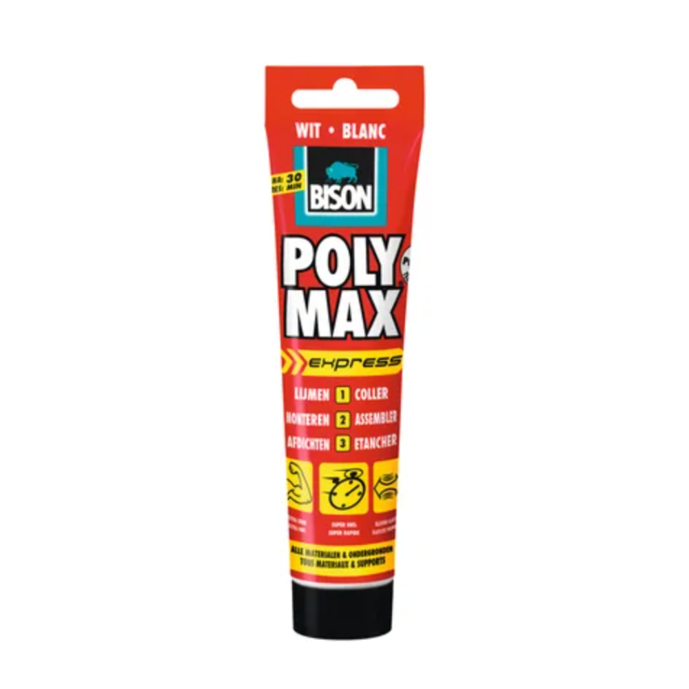 Bison Poly Max Express Wit Tube 165 gram